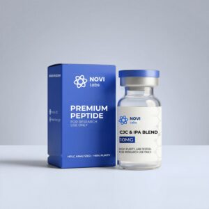 CJC-1295 / Ipamorelin blend research peptide — Novi Labs, ≥99% zuiverheid (HPLC), CoA per batch