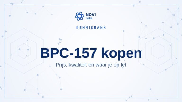 BPC-157 kopen — Novi Labs kennisbank, ≥99% HPLC-zuiverheid, CoA per batch