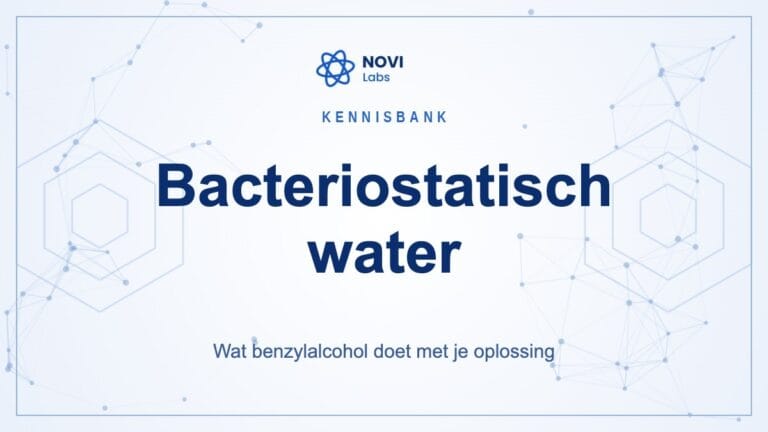 Bacteriostatisch water of steriel water? Wat het verschil betekent voor je oplossing